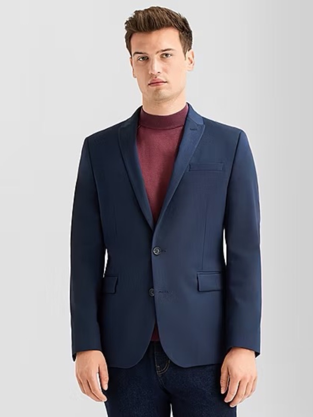 J. Ferrar, 360, Ultra Comfort Mens Slim Fit Suit Jacket,navy xl 46/48